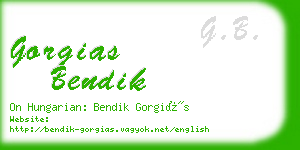 gorgias bendik business card